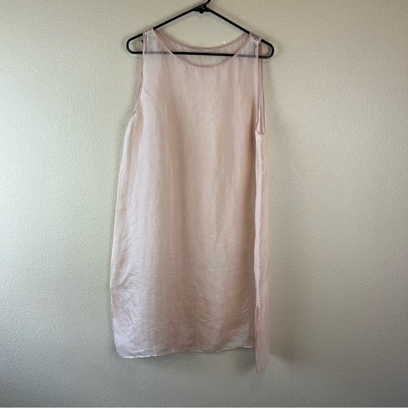 Eileen Fisher Washed Silk Organza Layering Dress - Picture 4 of 12